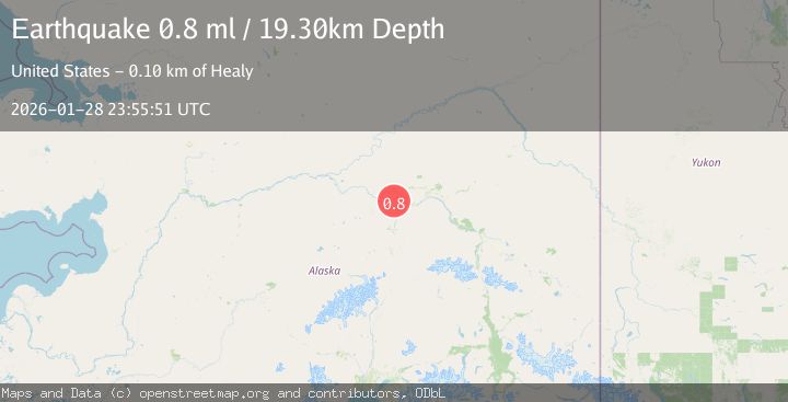Map of 14 km NNW of Four Mile Road, Alaska