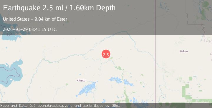 Map of 33 km SSE of Livengood, Alaska