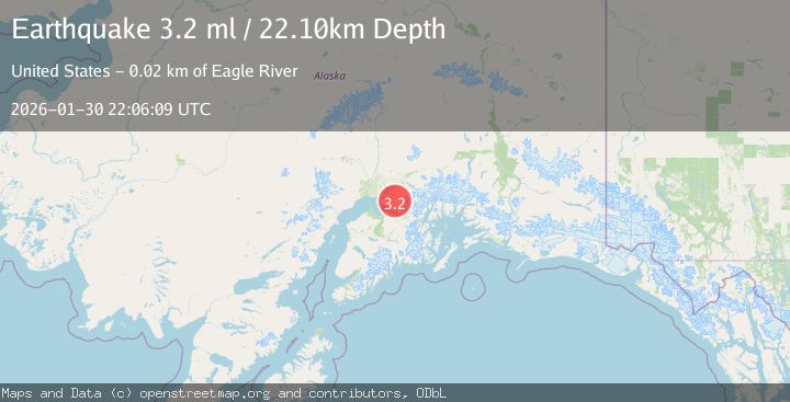 Map of 14 km SE of Elmendorf Air Force Base, Alaska