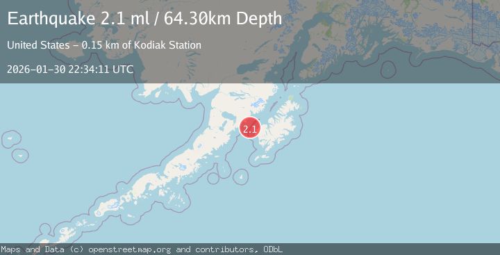 Map of 36 km W of Karluk, Alaska