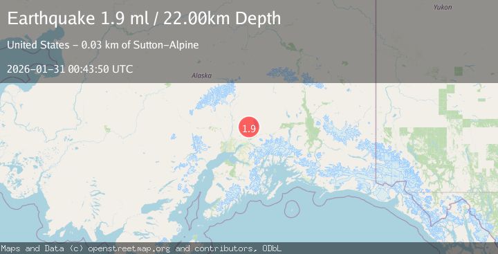 Map of 28 km NNW of Sutton-Alpine, Alaska