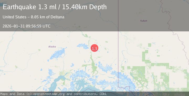 Map of 31 km SSW of Dry Creek, Alaska