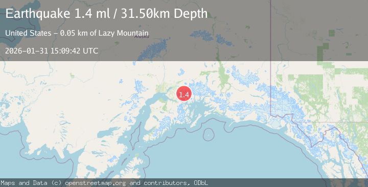 Map of 50 km WNW of Tatitlek, Alaska