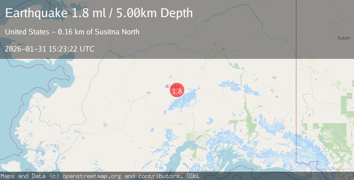 Map of 21 km S of Denali National Park, Alaska