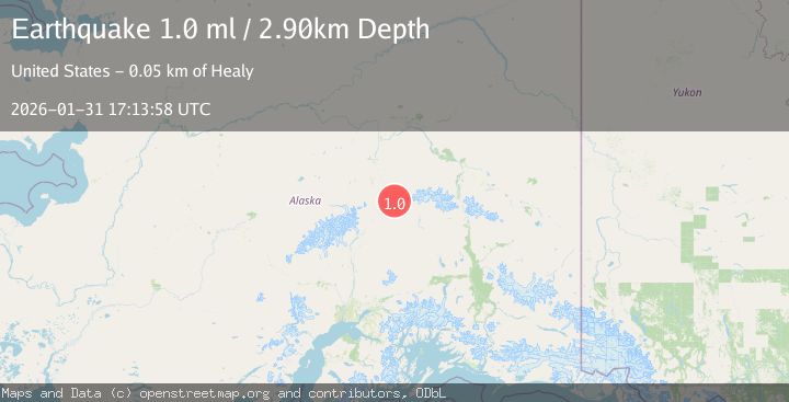 Map of 26 km ENE of Cantwell, Alaska