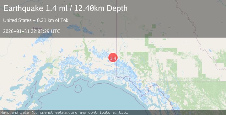 Map of 82 km ENE of McCarthy, Alaska