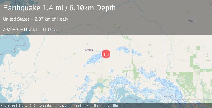 Map of 31 km SW of Cantwell, Alaska