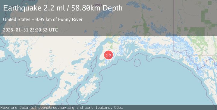 Map of 31 km NE of Fox River, Alaska