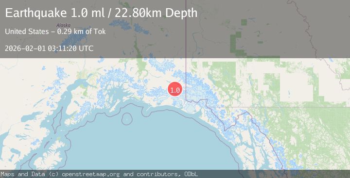 Map of 85 km SE of McCarthy, Alaska