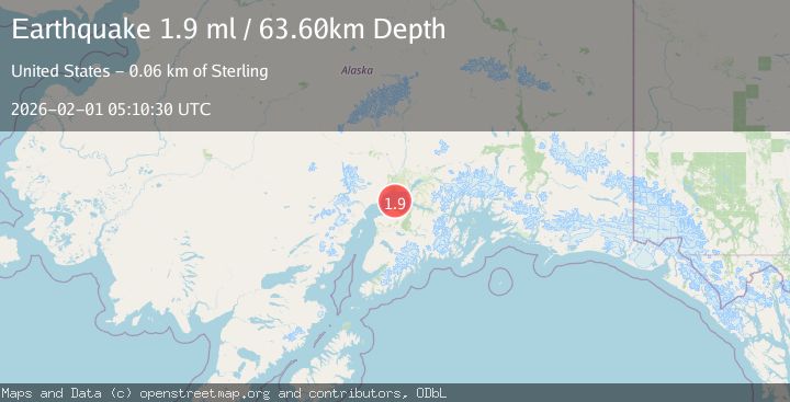 Map of 18 km NNE of Point Possession, Alaska