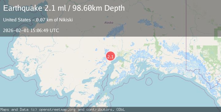 Map of 43 km WNW of Beluga, Alaska
