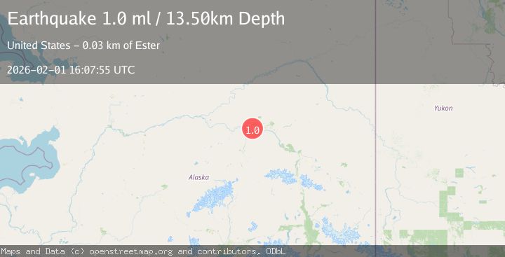 Map of 32 km W of Ester, Alaska