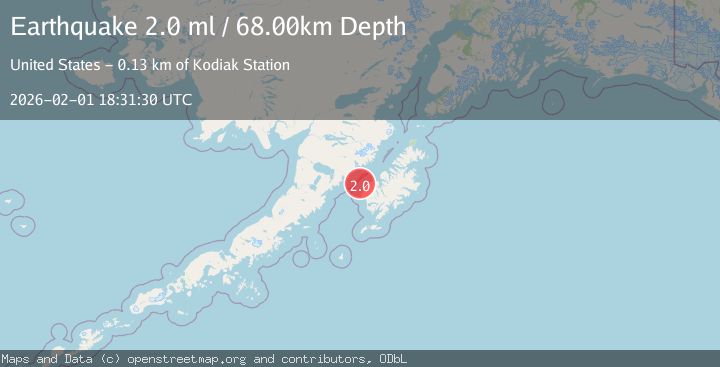 Map of 20 km W of Karluk, Alaska