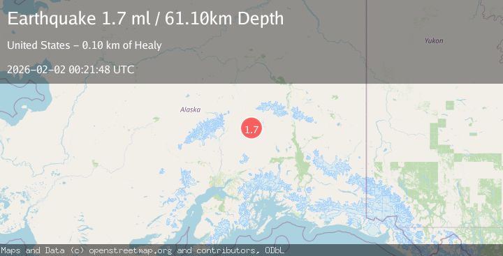Map of 58 km SE of Cantwell, Alaska