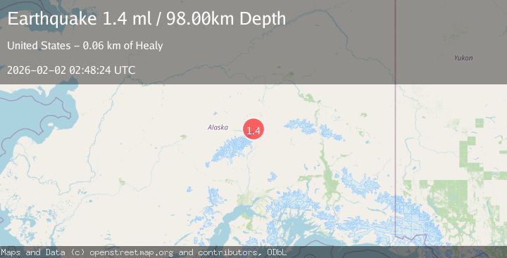 Map of 43 km W of Cantwell, Alaska