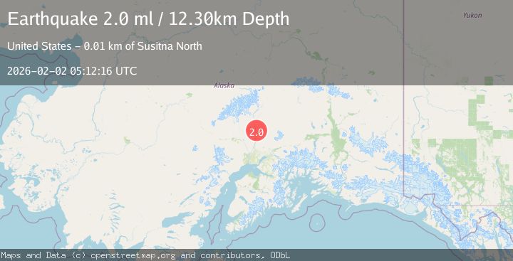 Map of 48 km SSW of Cantwell, Alaska