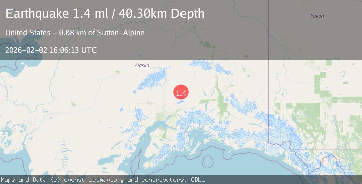 Map of 69 km ENE of Susitna North, Alaska