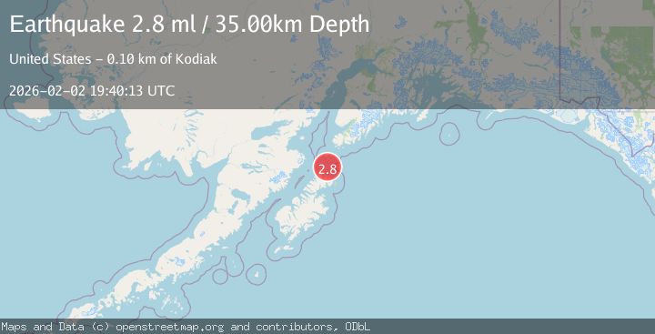 Map of 76 km NNE of Aleneva, Alaska