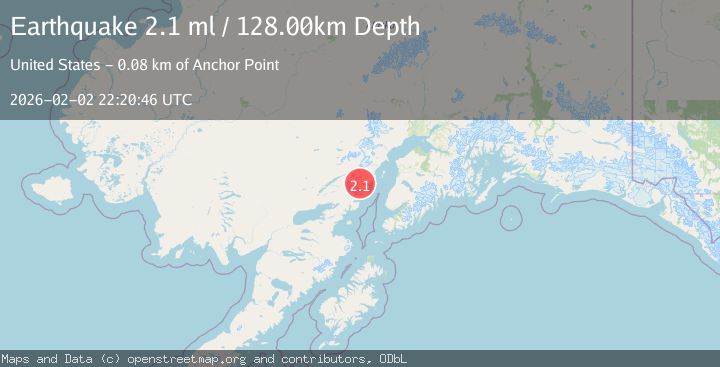 Map of 73 km WNW of Ninilchik, Alaska