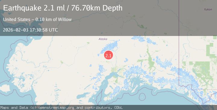 Map of 25 km WSW of Petersville, Alaska