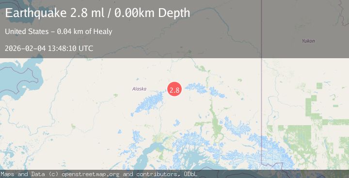 Map of 12 km NNE of Cantwell, Alaska