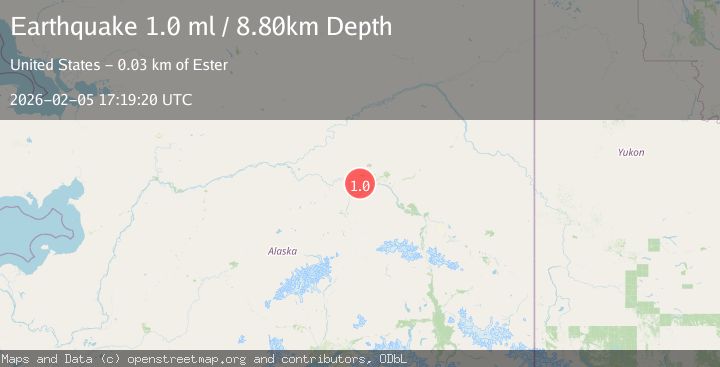 Map of 30 km W of Ester, Alaska