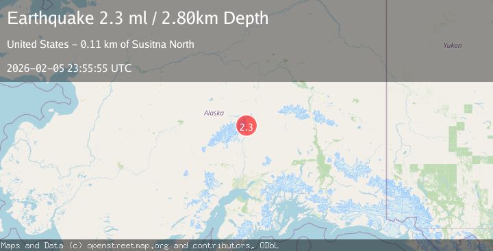 Map of 58 km WSW of Cantwell, Alaska