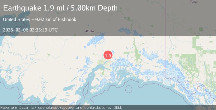 Map of 19 km NNW of Fishhook, Alaska
