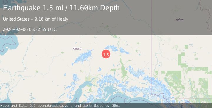 Map of 67 km ESE of Cantwell, Alaska