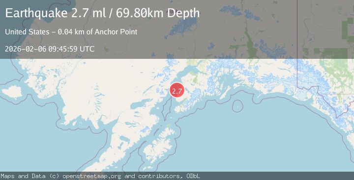 Map of 52 km WNW of Happy Valley, Alaska