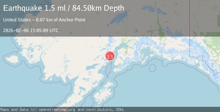 Map of 52 km NW of Ninilchik, Alaska