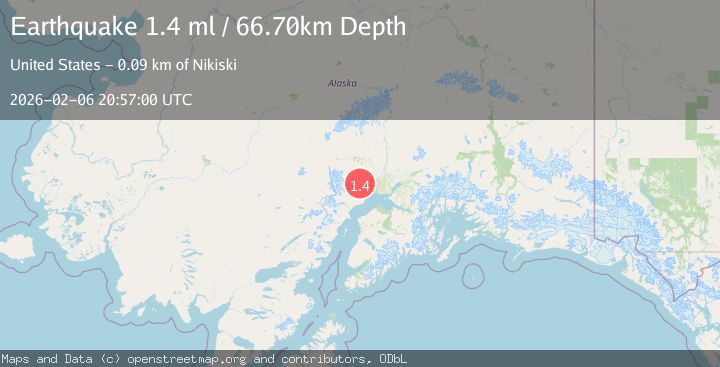 Map of 36 km NNW of Beluga, Alaska
