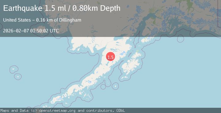 Map of 57 km SSE of King Salmon, Alaska