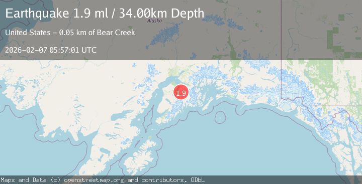 Map of 9 km NNE of Cooper Landing, Alaska
