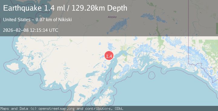 Map of 70 km WNW of Nikiski, Alaska