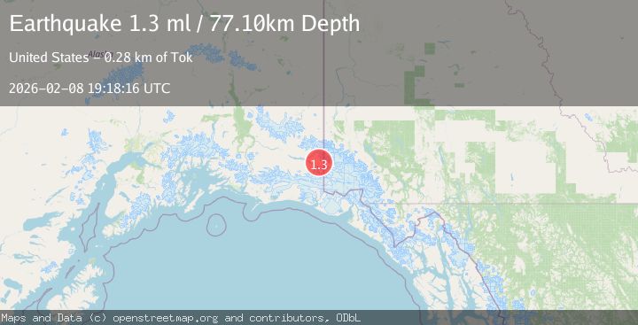 Map of 102 km ESE of McCarthy, Alaska