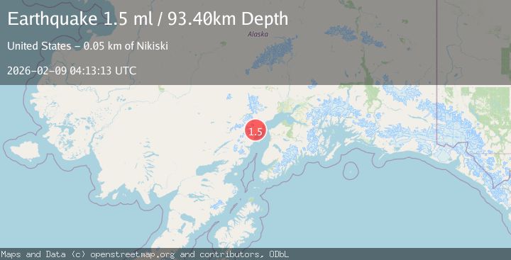 Map of 49 km WNW of Salamatof, Alaska