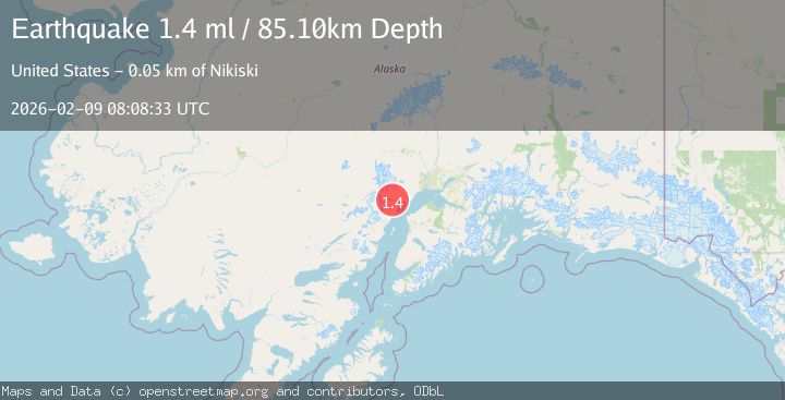 Map of 43 km W of Tyonek, Alaska