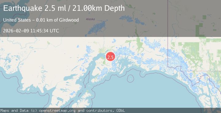 Map of 10 km N of Girdwood, Alaska