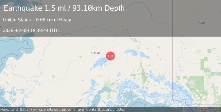 Map of 46 km WSW of Cantwell, Alaska