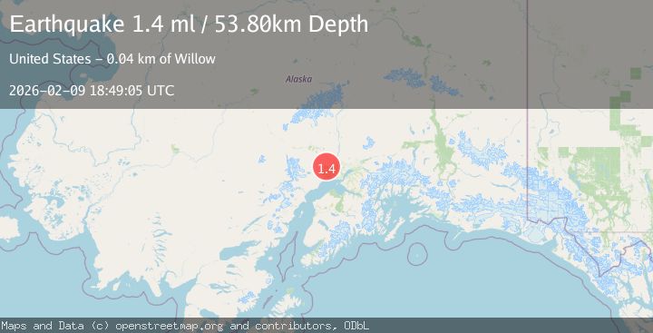 Map of 11 km W of Susitna, Alaska