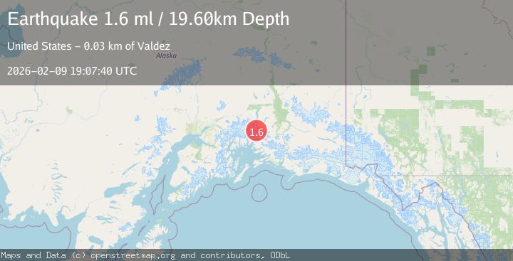 Map of 26 km NNW of Valdez, Alaska
