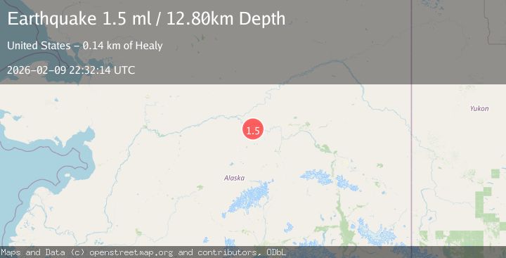 Map of 21 km SSW of Manley Hot Springs, Alaska