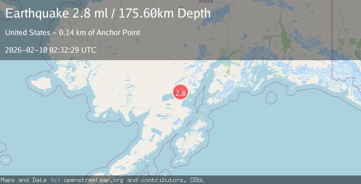 Map of 13 km SW of Pedro Bay, Alaska