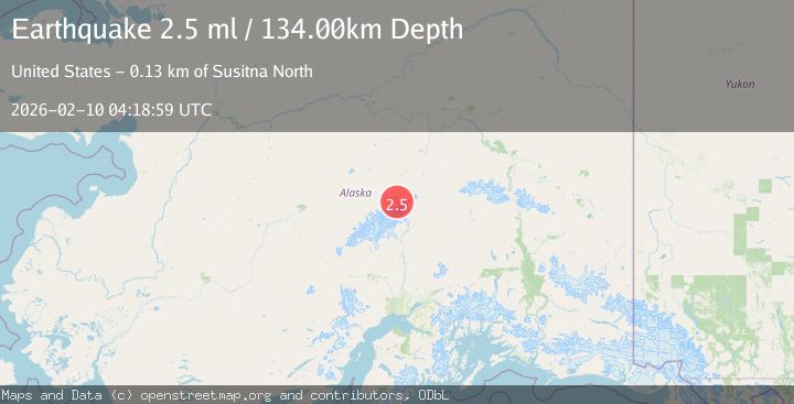 Map of 69 km ESE of Denali National Park, Alaska