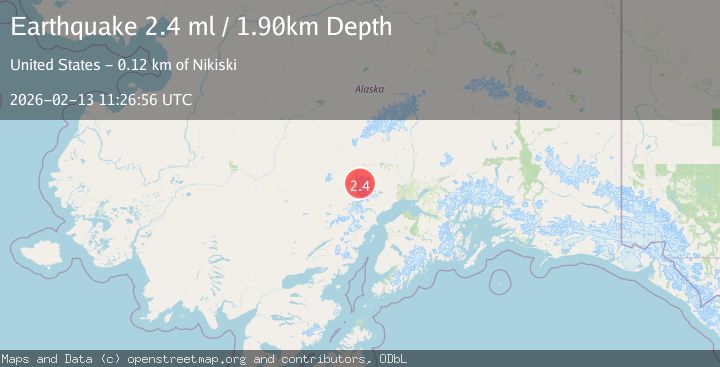 Map of 71 km SW of Skwentna, Alaska