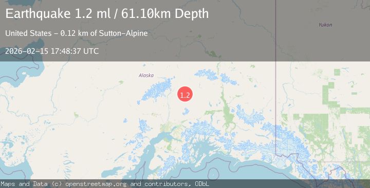 Map of 69 km S of Cantwell, Alaska