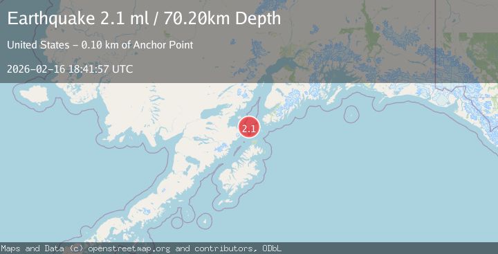 Map of 62 km SW of Nanwalek, Alaska