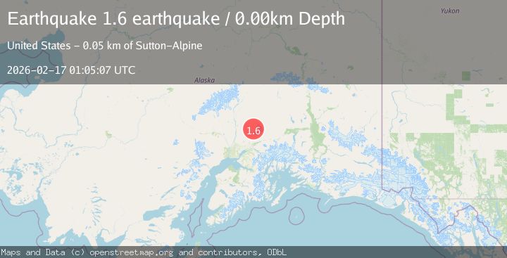Map of 43 km N of Sutton-Alpine, Alaska