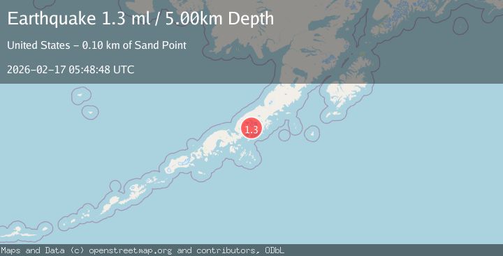 Map of 14 km N of Ivanof Bay, Alaska